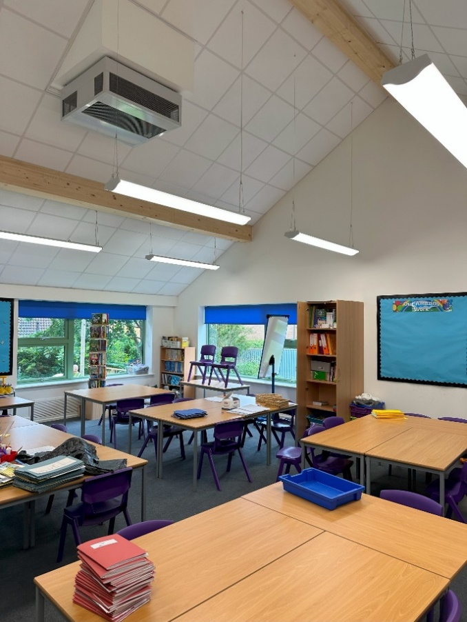 Completed classroom interior