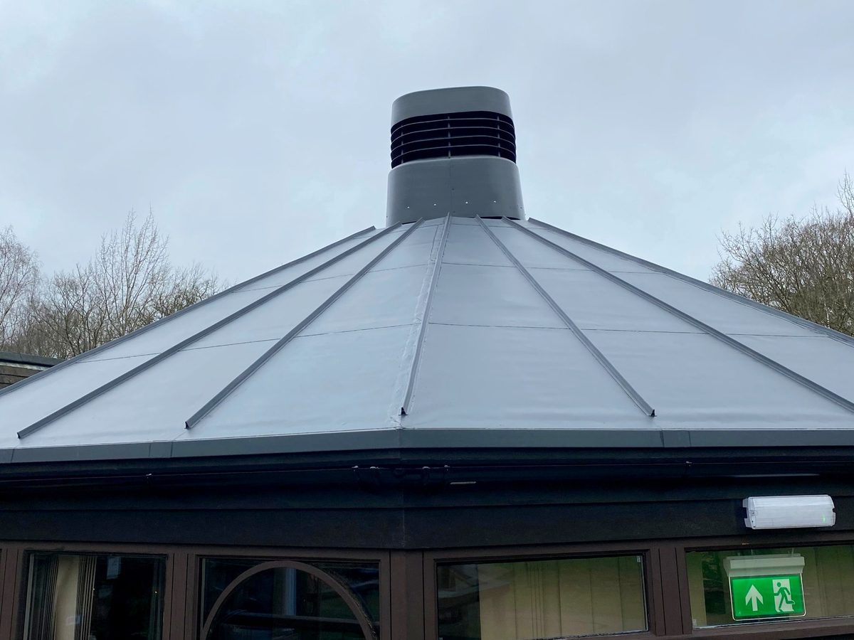 Windhive ventilation on a community building